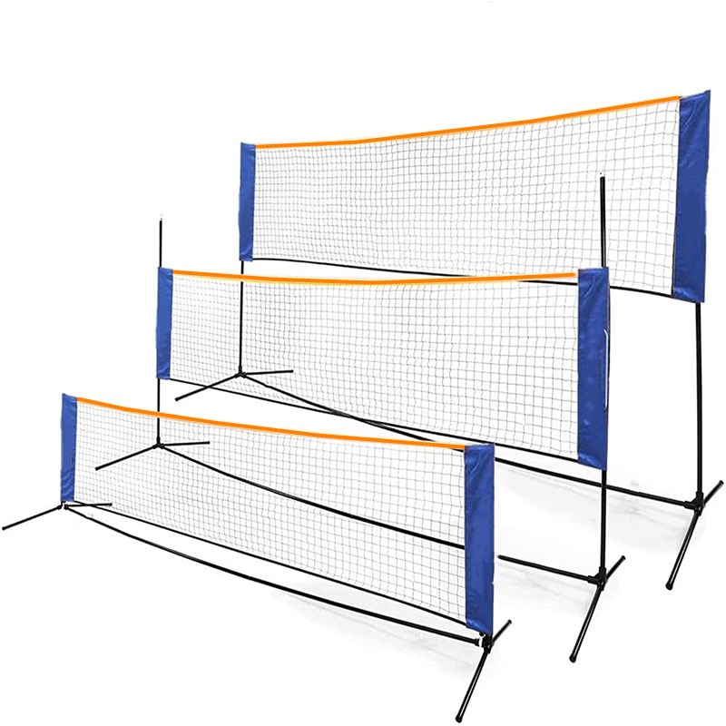 Badminton Rebound Trainer - Filet de badminton portable et réglable,