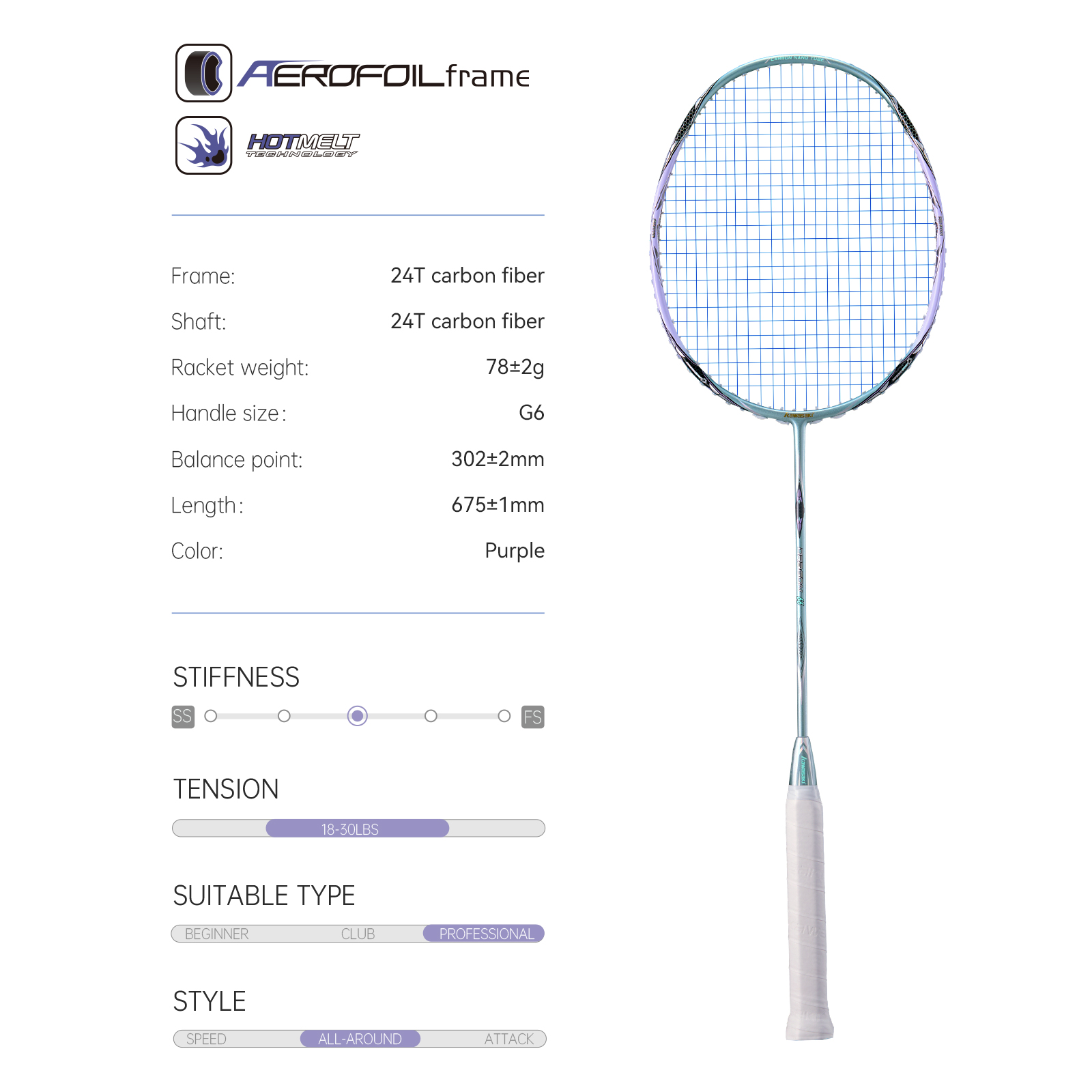 Raquette de badminton Kawasaki - Badminton Event avis et prix