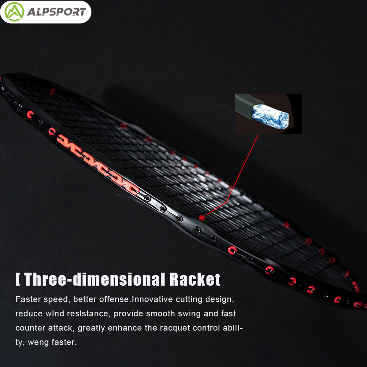 Alpsport MH-V5 5U 75g Ondulé O - Badminton Event avis et prix